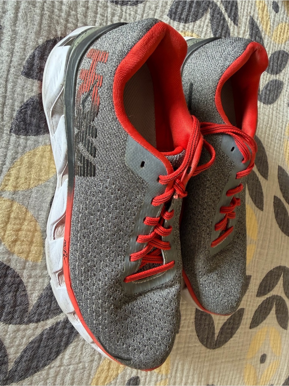 Hoka Grey/Orange Lightweight Running Shoes Size 8